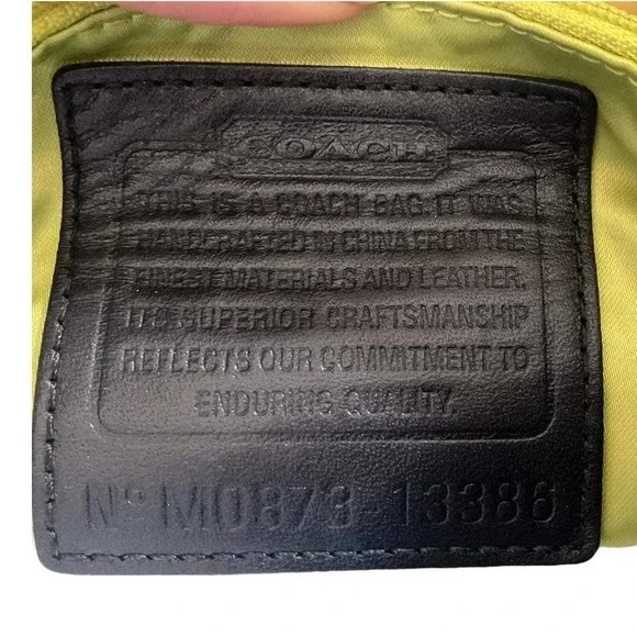 Coach Black and Yellow Shoulder Bag - Picture 9 of 14